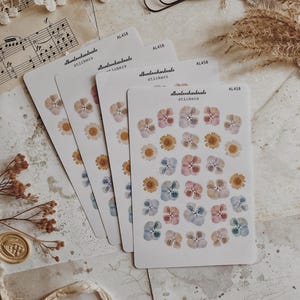 Adesivi / Adesivi con fiori di ortensia / Adesivi per diario / Foglio di adesivi / Adesivi estetici / Adesivi opachi e trasparenti / Scrapbooking