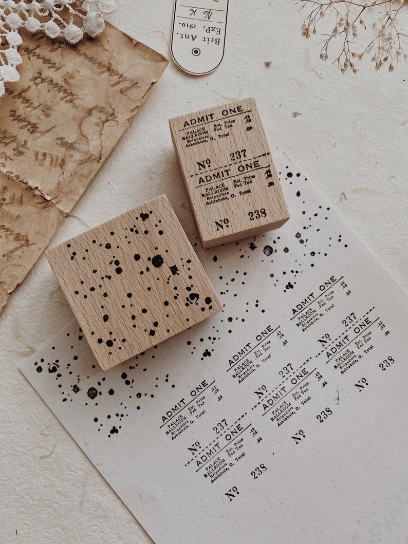 Rubber Stamp Wooden Rubber Stamp Journal Stamps Bullet Journal Vintage Rubber Stamp Decorative Stamp Planner Stamp image 9