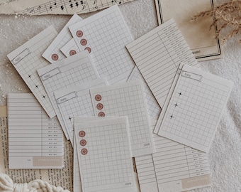 Journaling Cards Set | Scrapbook Paper Ephemera, Memo Notes