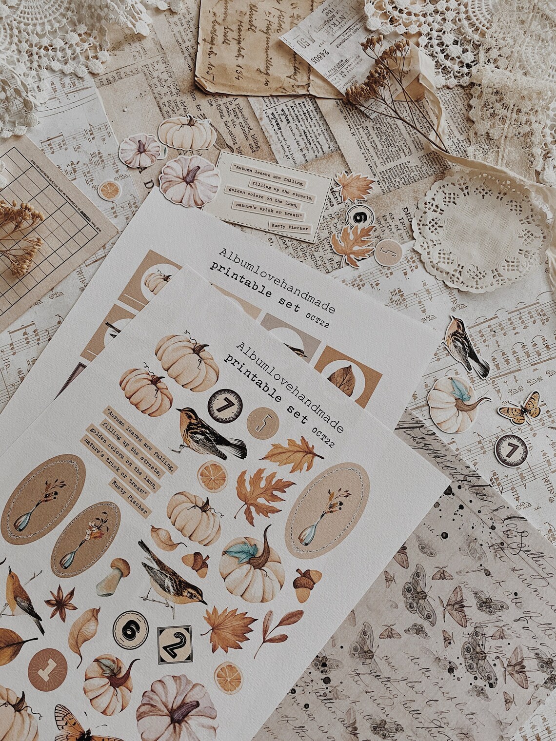 Printable A4 8.5x11 Autumn Theme Printable Pumpkin - Etsy