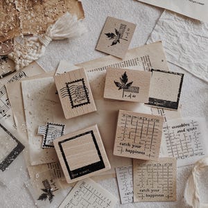 Timbro in gomma / Timbro in gomma di legno / Timbri per diario / Bullet Journal / Timbro in gomma vintage / Timbro decorativo / Timbro per planner