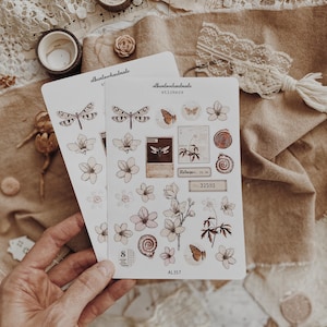 Collage Stickers | Floral, Shells, Ephemera Matte & Transparent Set of 25 image 5