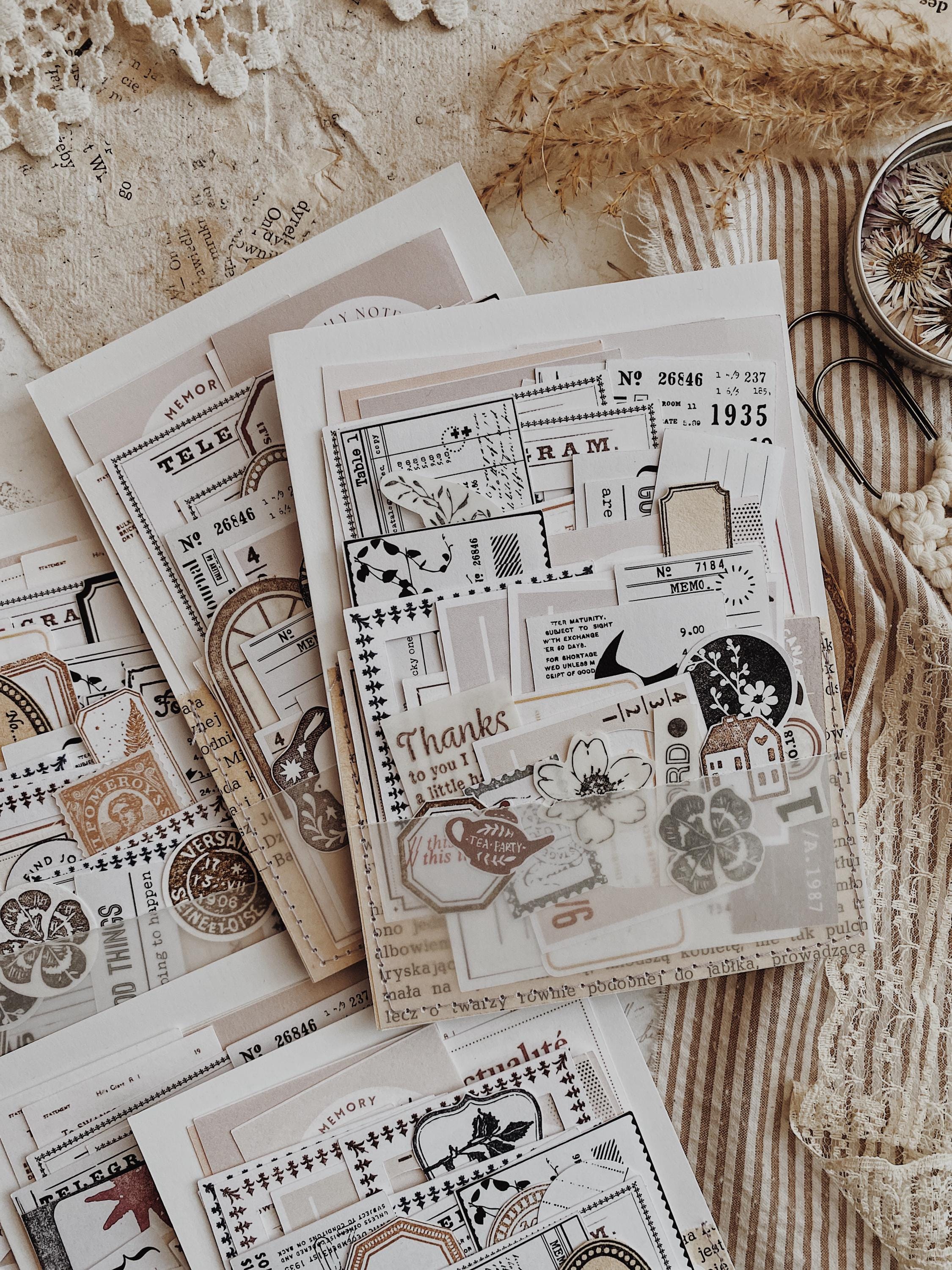 Lot De 10 Étiquettes Vintage – Papier – Pour Artisanat, Album, Scrapbooking
