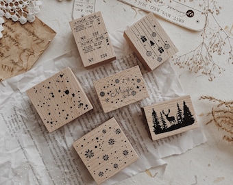 Rubber Stamp | Wooden Rubber Stamp | Journal Stamps | Bullet Journal | Vintage Rubber Stamp | Decorative Stamp | Planner Stamp