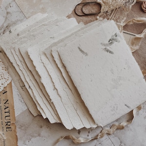 Handmade Paper | Recycled Eco Friendly Paper | A6 Size I Deckled Edge Paper | Paper for Craft | Journal Paper | One Sheet Paper