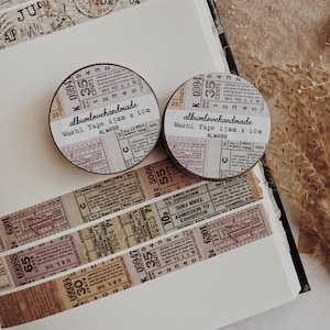 Vintage Travel Ticket Washi Tape: Journal & Planner Deco