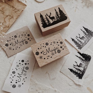 Rubber Stamp Wooden Rubber Stamp Journal Stamps Bullet Journal Vintage Rubber Stamp Decorative Stamp Planner Stamp magic