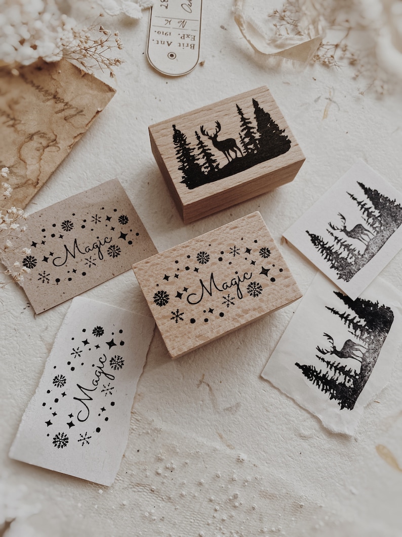 Rubber Stamp Wooden Rubber Stamp Journal Stamps Bullet Journal Vintage Rubber Stamp Decorative Stamp Planner Stamp magic