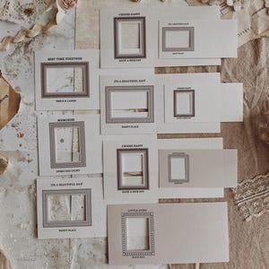 Cartes de journalisation | Cartes Cadre | Papier éphémère | Cartes mémo de journalisation | Éphémères pour journaux indésirables | Scrapbooking | Lot de 10 cartes