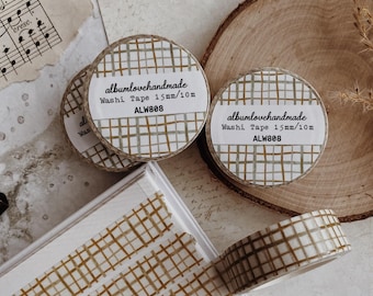 Washi Tape, Grid pattern, Journal & Planner Decoration, scrapbooking, 15mmx10m