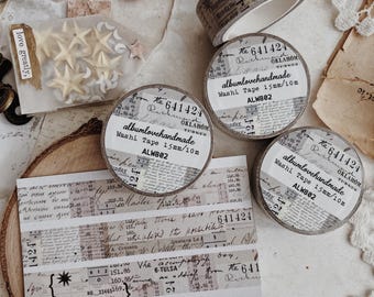 Collage Design Washi Tape: Journal Planner Deco Tape 15mm/10m