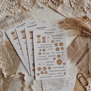 Stickers | Phrase Sticker | Typewriter Phrases | Word Journaling Sticker Strips | Word Scrapbooking Sticker | Little Words