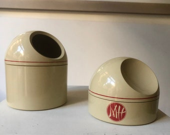 Vintage 1970s bathroom set by Makio Hasuike for Gedy, limited edition with the designer's initials