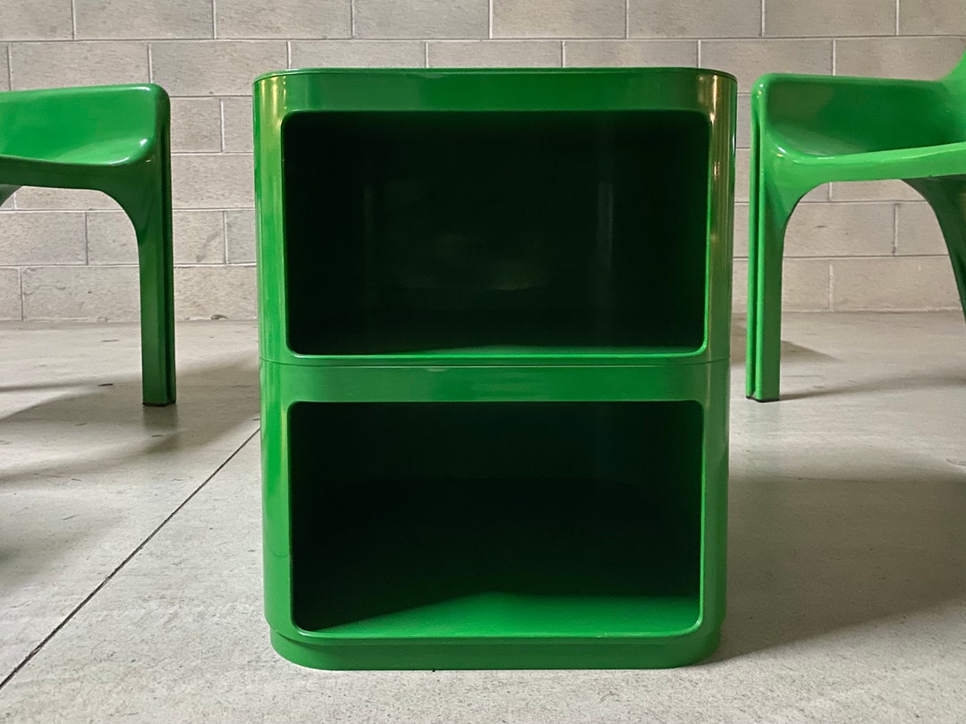 vintage Kartell 4970 Anna Castelli en el raro color verde