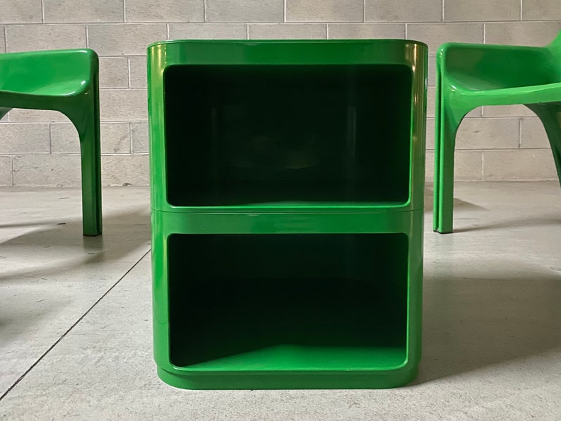 Vintage Kartell 4970 Anna Castelli cabinet in the rare green colour