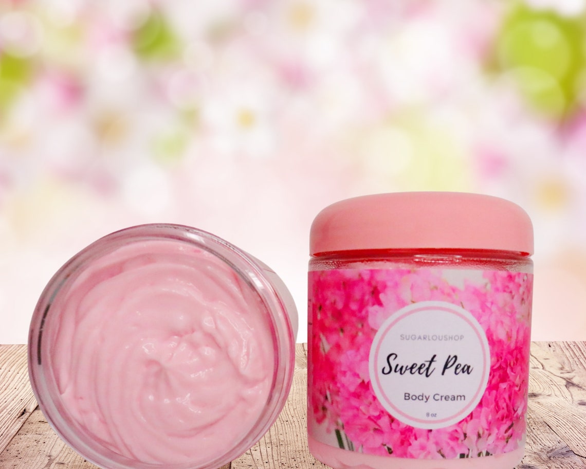 Sweet Pea Body Cream / Natural Body Cream/ Nongreasy Etsy