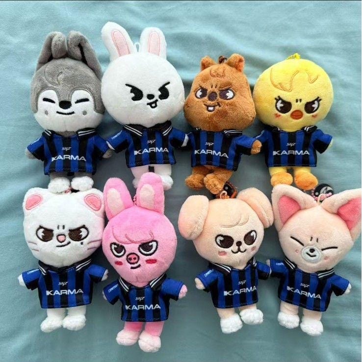 Stray Kids SKZOO KARMA Plush Keychain With the Personized Wooden