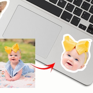 Custom Face Stickers | Personalized Face Stickers | Fathers Day | Face Stickers | Waterproof Vinyl Sticker | Baby, Dog, Cat