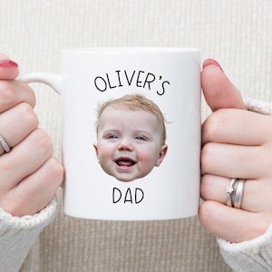 Fathers day gift | Personalised Baby Photo Mug | First Fathers Day | First Mothers Day | Gift for Grandpa, Grandma, Dad, Mum, Wife, Husband
