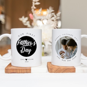 First Father&#39;s Day Mug | Personalised Photo Mug | Father&#39;s Day gift | Mug for new Dad | Daddy Mug, Mug for Husband, Gift for Him