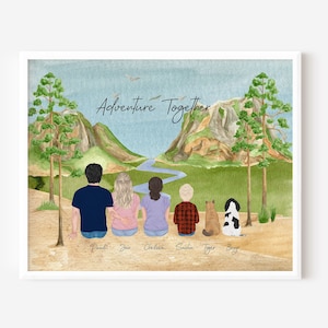 Family Print, PRINT AT HOME, Digital File, Personalised Family Portrait, Family Wall Art, Family Gift, Mothers Day Gift, Family Gift, Xmas