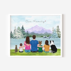 Personalized Couple Dog Print, Dog Mom and Dad Print, Dog Family Print, Pet Print, Dog Fur Family, Dog Gifts, Printable File or Poster