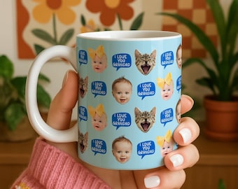 Personalised Baby Photo Mug | First Fathers Day Gift for Dad, Grandad, Poppy