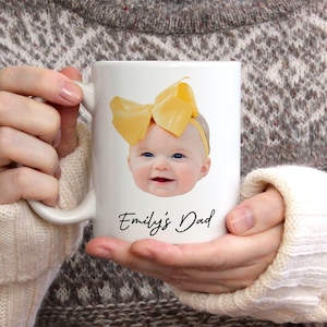Fathers day gift | Personalised Baby Photo Mug | First Fathers Day | First Mothers Day | Gift for Grandpa, Grandma, Dad, Mum, Wife, Husband