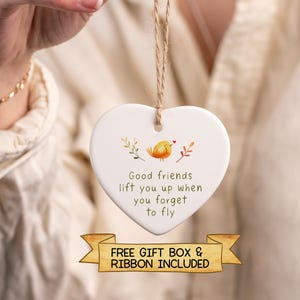Friend Gifts, Sentimental Gifts, Gifts For Her, Gifts For Friends, Ceramic Hanging Heart Plaque, Optional Gift Box
