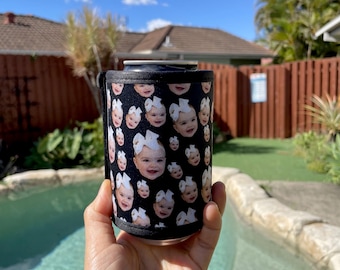 Custom Baby Face Stubby Holder, First Mother’s Day/Father’s Day Gift, Custom Beer Can Cooler For Dad, Grandpa, Personalized Gift