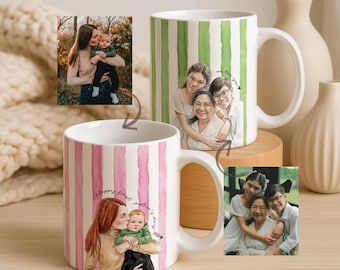 Personalized Mothers Day Gift for Mum and Grandma, Custom Watercolor Family Portrait Mug, First Mothers Day Gift, For New Mum & Nanna