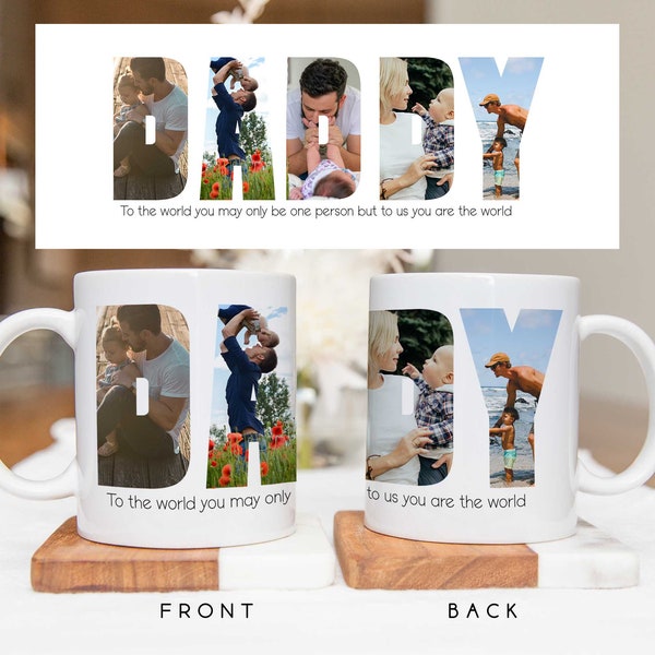 First Father's Day Mug, Personalised Photo Collage, Father's Day gift, Gift For Dad, Personalized Gift for Dad, Photo Gift, Daddy Photo Mug