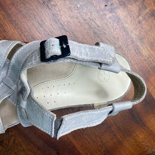 RARE Vintage Dr. Martens Sandals Grey Leather Cutout Detail online Women's, size 9