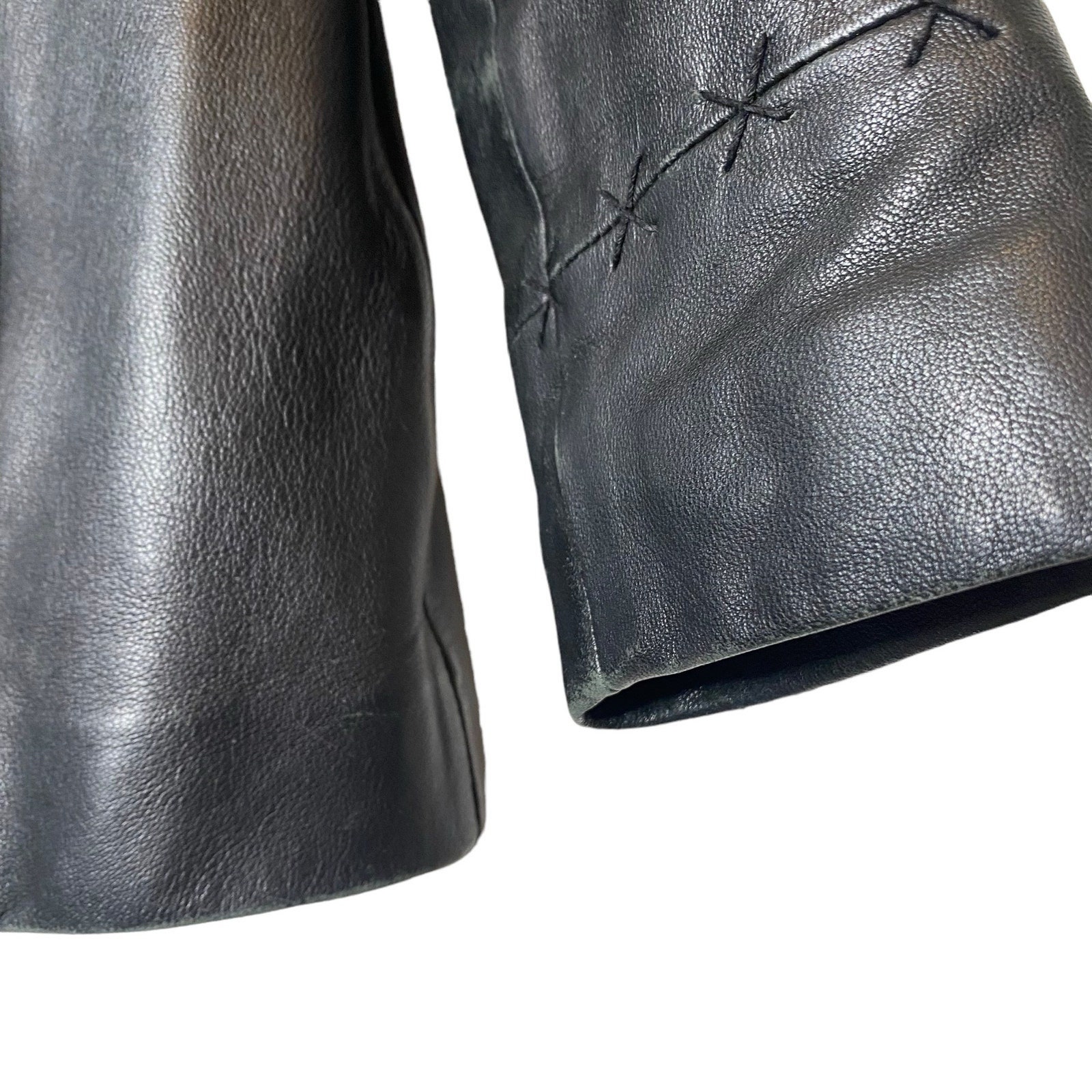 Vintage Caslon Leather Jacket, Vintage Black Lambskin Vintage Caslon Leather Jacket, Vintage Black Lambskin