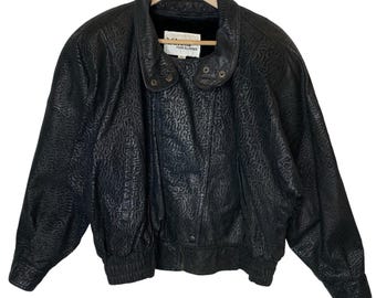 Vintage Wilsons Leather Bomber Jacket, Black 1980s Wilsons Suede & Leather Textured Asymmetrical Jacket, 80s Asym Women's Jacket, Size Large - Etsy Vintage Wilsons Leather Bomber Jacket, Black 1980s Wilsons Suede & Leather Textured Asymmetrical Jacket, 80s Asym Women's Jacket, Size Large - Etsy