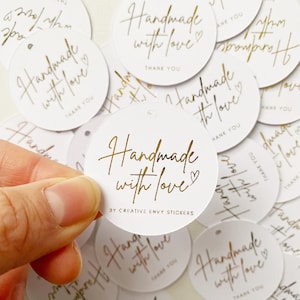 8-24st aangepaste goudfolie cadeaukaartjes, handgemaakte bedankkaartjes, bedankje bruiloft tag, gepersonaliseerde gouden tags, zakelijke tags, babyshower, partytag