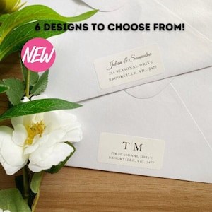 NIEUW Gepersonaliseerde aangepaste retouradreslabels ontwerp lettertype bruiloft retourlabels Gepersonaliseerde aangepaste labels, retoursticker, zakelijk adres