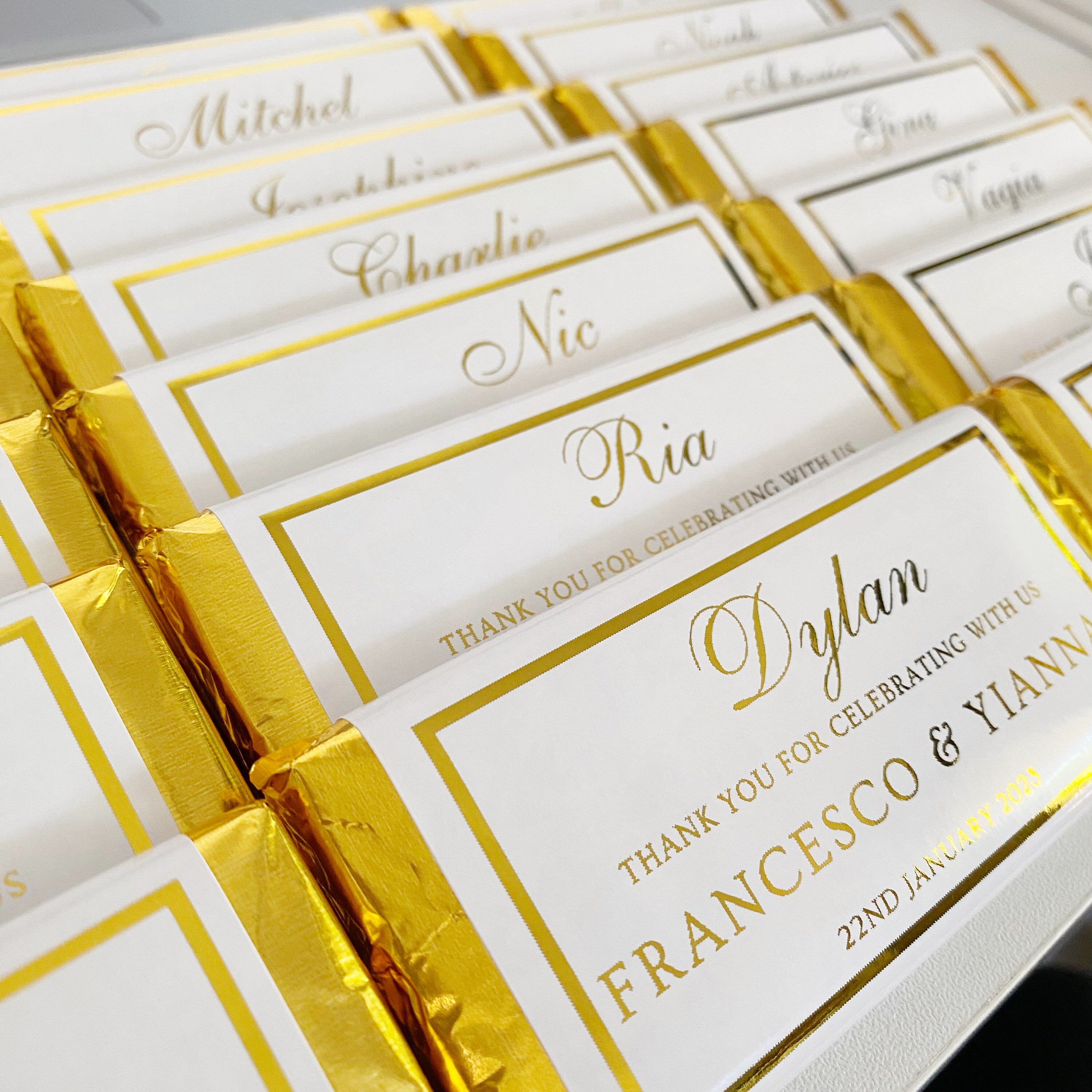 Wrapper Sticker Custom Foil Chocolate Wrapper Sticker: Wedding Celebration Favor - Etsy ...