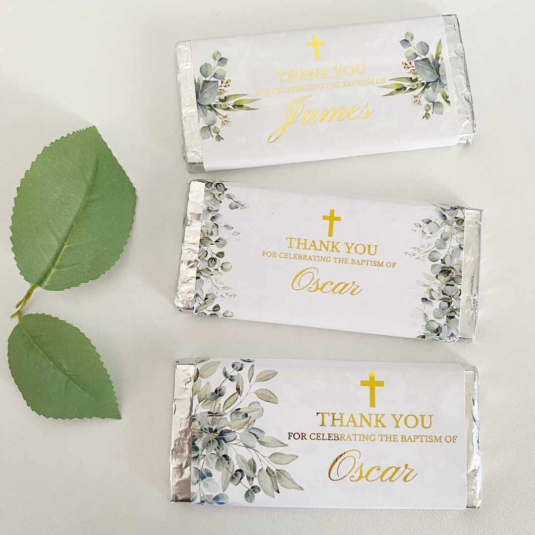 20pc Custom Chocolate Bar Gold Foil Wrapper Custom Name Etsy