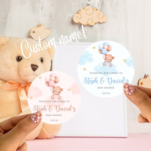 Autocollants personnalisés personnalisés pour baby shower, 24 pièces, autocollants brillants ou mats, étiquettes de fête, annonce de grossesse, fille garçon
