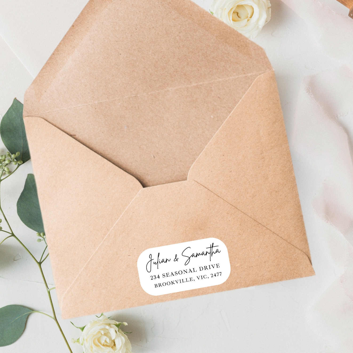 Personalized Return Address Labels: Custom Wedding & Business Stickers ...