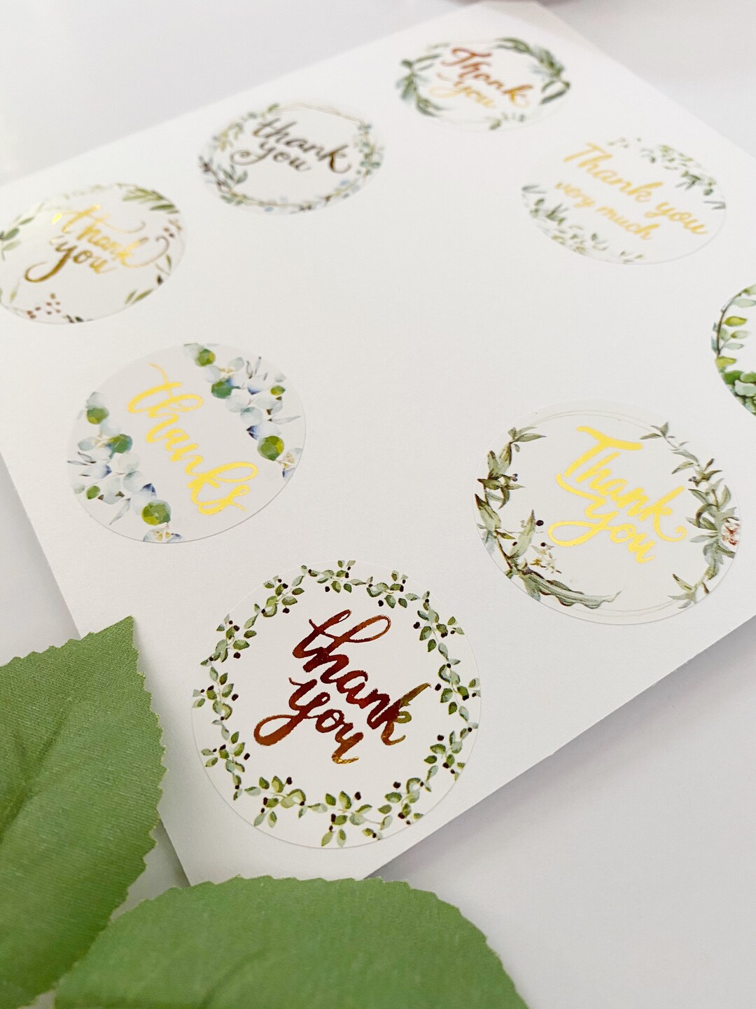 New Gold Foil Greenery Foliage Stickers for Weddings Gifts Etsy