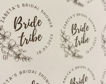 Set of 10 Bride to Be Stickers, Bridal Shower Decoration, Gold Wedding ...