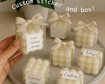 Custom empty clear 2inch PVC Cubes | Personalized Candy Box | Baby Shower Party Favor | Bridal Shower Favor | Wedding Candy Favor | Birthday