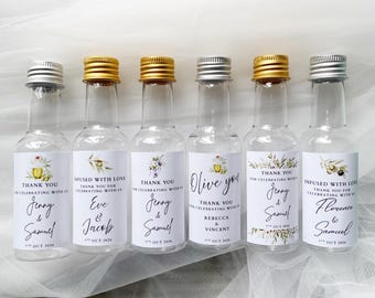 Personalized Olive Oil Favor Plastic Bottles: DIY Wedding Bonbonniere (50ml)
