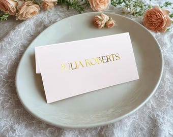 Personalised Foil Wedding Place Cards | Gold, Silver, Rose Gold | Elegant Table Decor