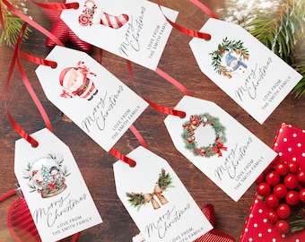 Custom Christmas Tags, Merry Christmas Favor Tags, thank You Tag, Personalised Gift Tags, Favour Tag,  tags, xmas name tags, celebration