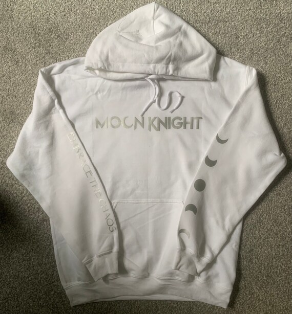 Buy Embroidered Moon Knight Egyptian Hieroglyphs Unisex Hoodie