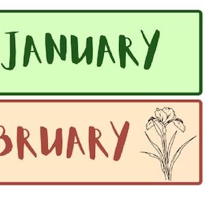 Months of the year