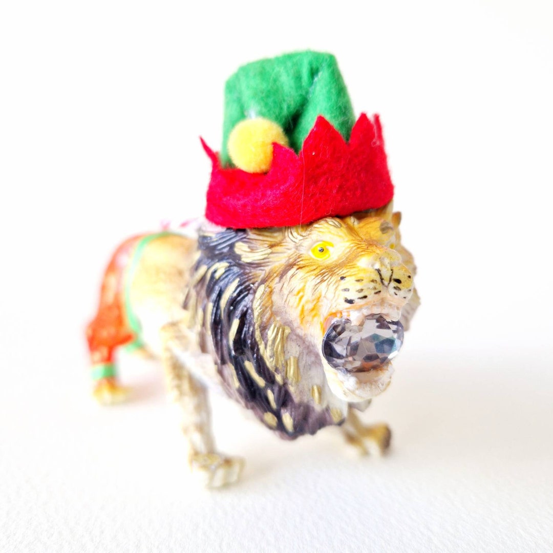 Original Handpainted Lion Christmas Tree Decoration Big Cat - Etsy